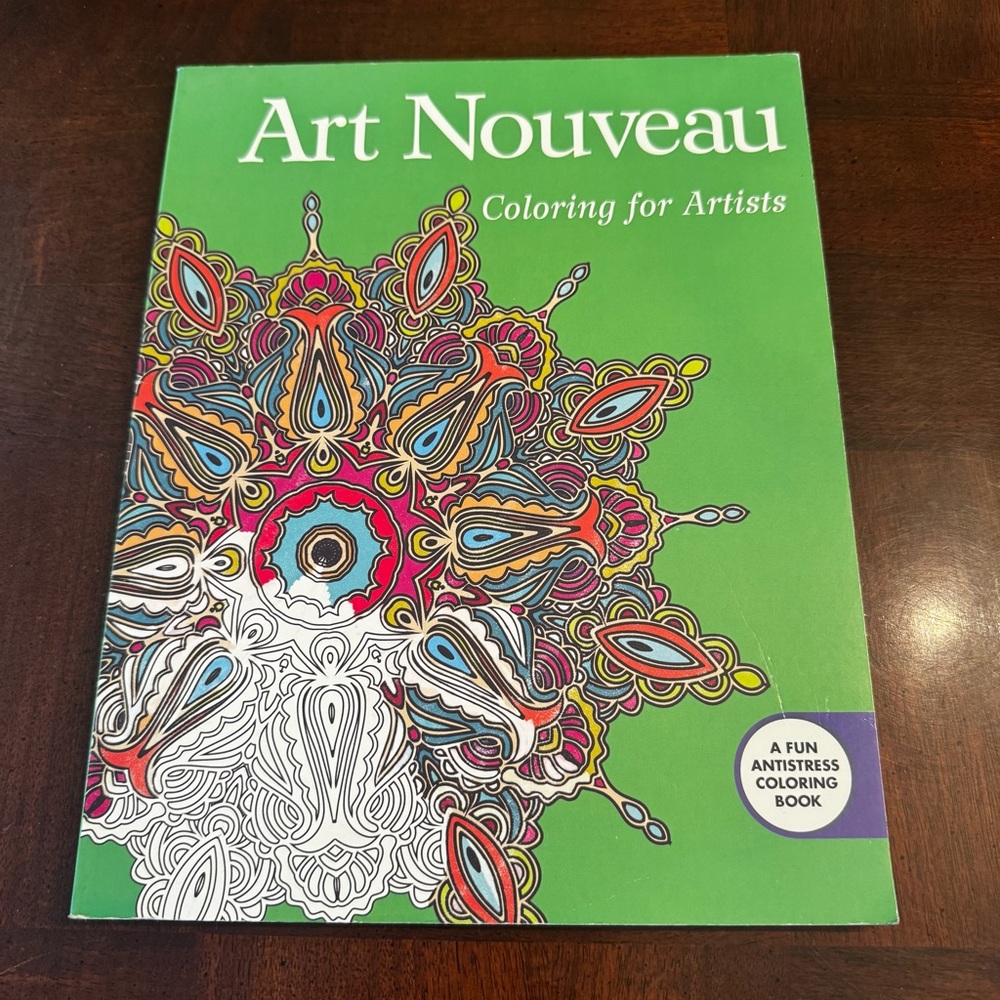 Art Nouveau: Coloring for Artists Creative Stress Relieving Adult Book